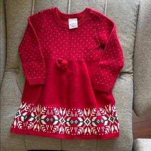 Hanna Andersson Festive Red Knit Dress